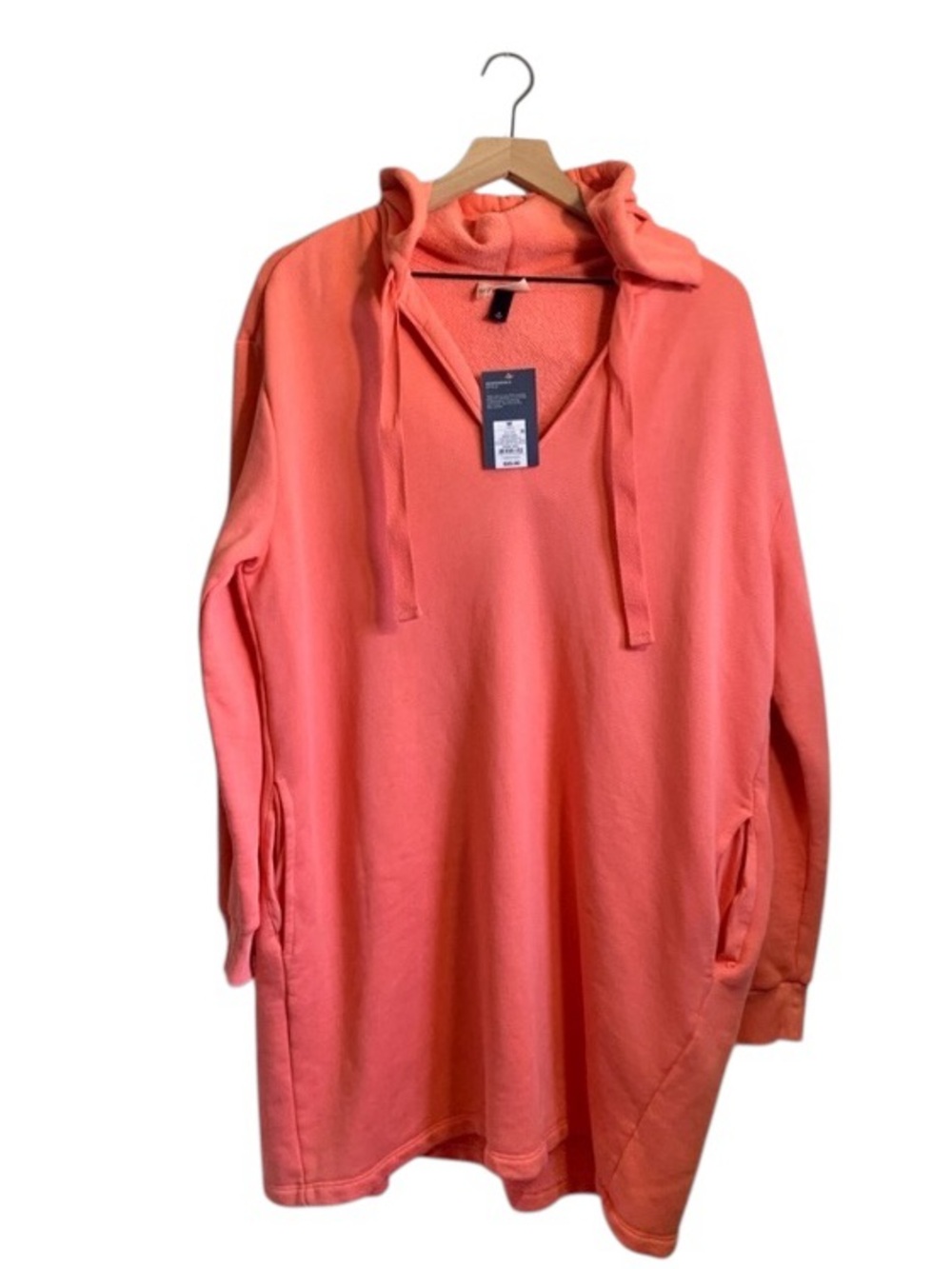 Universal Thread NWT Plush Women's Bright Orange Coral Pink Fleece Mini Dress